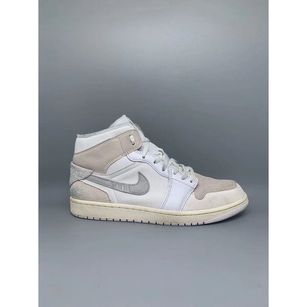Jordan 1 Mid SE Craft White‎ Tech Grey Basketball Shoes DM9652-120 Men's Sz 11